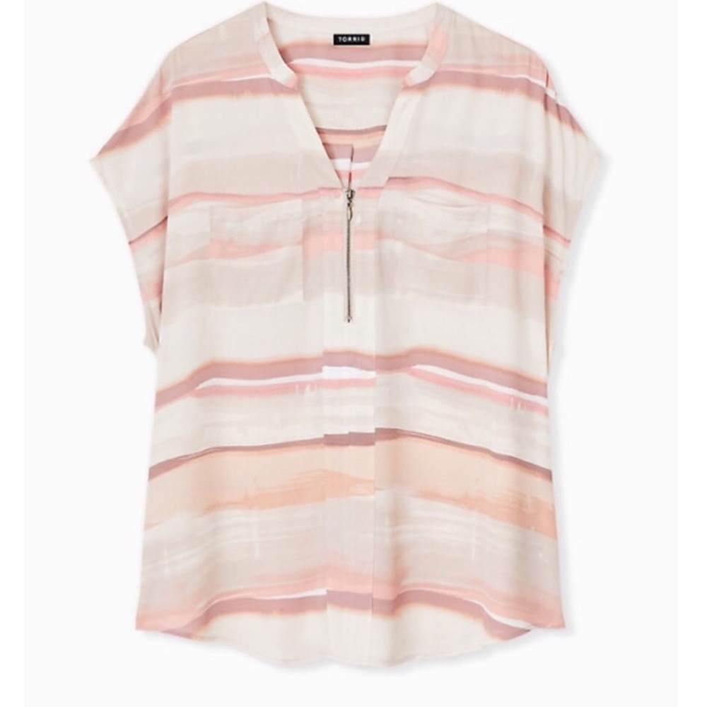 Torrid Watercolor Zip Front Top Size 4 (4X)